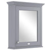  Bayswater 600mm Mirrror Wall Cabinet - Plummett Grey - welovecouk