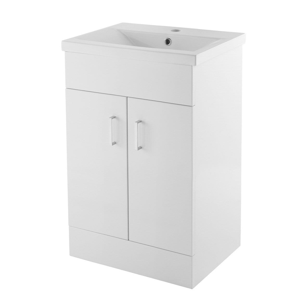 White high gloss bathroom store vanity units