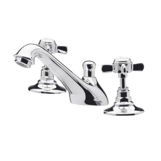  Nuie Beaumont 3-Hole Basin Mixer Tap Deck Mounted with Pop Up Waste