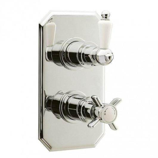  Nuie Beaumont Traditional Chrome Concealed Shower Valve Dual Handle