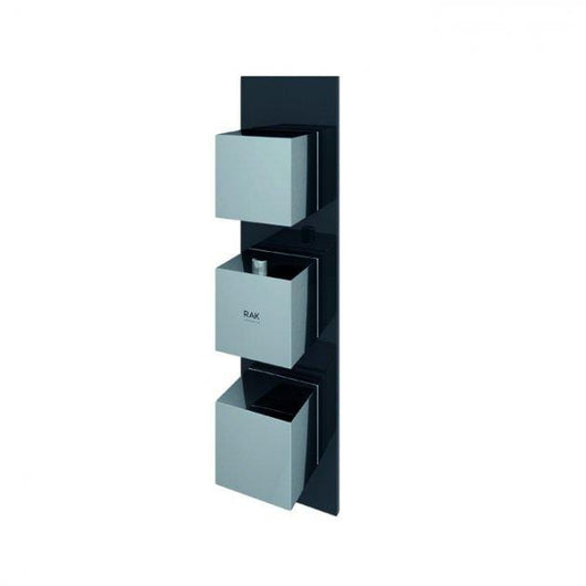  RAK Feeling Thermostatic Square Dual Outlet Concealed Shower Valve - welovecouk