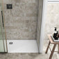 RAK Feeling Bathtub Replacement Rectangular 1700 x 800mm Stone Shower Tray - Solid White