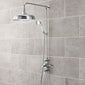 Nuie Beaumont Traditional Chrome Exposed Shower Valve Triple Handle