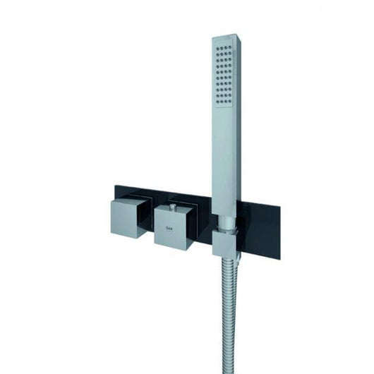  RAK Feeling Thermostatic Square Dual Outlet Concealed Shower Valve with Handset - welovecouk