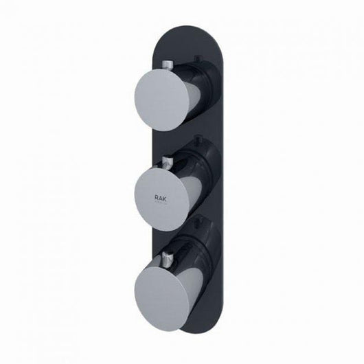 RAK Feeling Thermostatic Round Dual Outlet Concealed Shower Valve - welovecouk