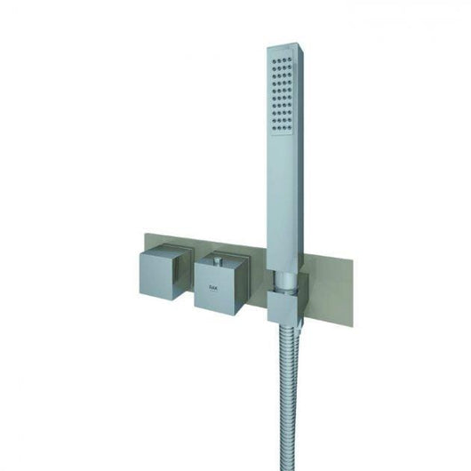  RAK Feeling Thermostatic Square Dual Outlet Concealed Shower Valve with Handset - welovecouk