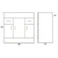 Nova 800mm Gloss White Minimalist Floorstanding Vanity Unit