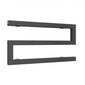 Reina Serpe Vertical Square Designer Heated Towel Rail - 270 x 500mm - Anthracite