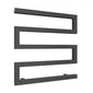 Reina Serpe Vertical Square Designer Heated Towel Rail - 510 x 500mm - Anthracite