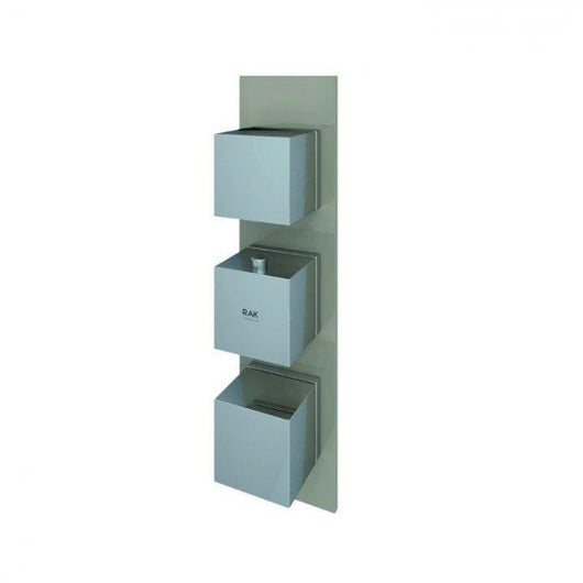  RAK Feeling Thermostatic Square Dual Outlet Concealed Shower Valve - welovecouk