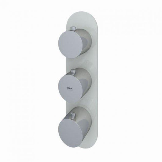  RAK Feeling Thermostatic Round Dual Outlet Concealed Shower Valve - welovecouk