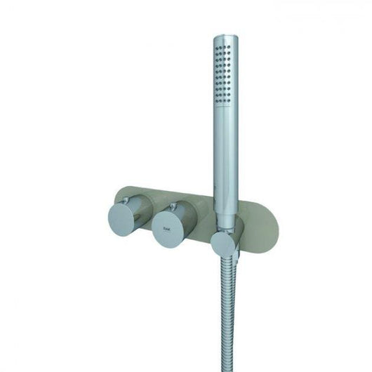  RAK Feeling Thermostatic Round Dual Outlet Concealed Shower Valve with Handset - welovecouk