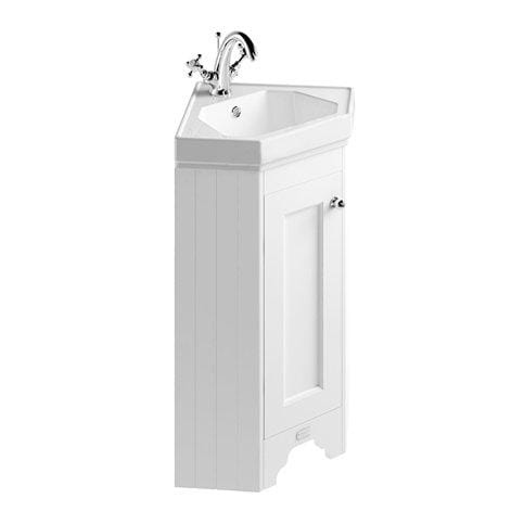  Bayswater Traditional Corner Unit and Basin - Pointing White