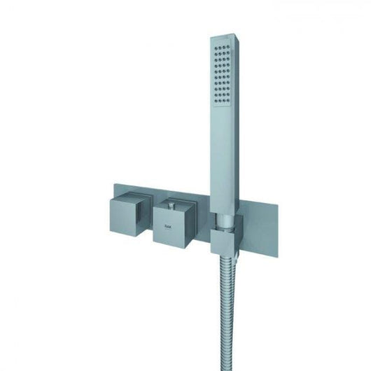  RAK Feeling Thermostatic Square Dual Outlet Concealed Shower Valve with Handset - welovecouk