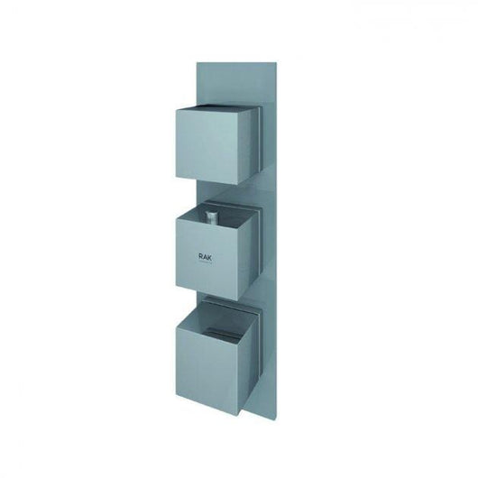  RAK Feeling Thermostatic Square Dual Outlet Concealed Shower Valve - welovecouk