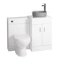 Nuie Eden 1000mm Countertop Vanity with Grey Basin & WC Set - White