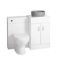 Nuie Eden 1000mm Countertop Vanity with Grey Basin & WC Set - White