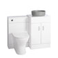 Nuie Eden 1000mm Countertop Vanity with Grey Basin & WC Set - White