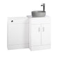 Nuie Eden 1000mm Countertop Vanity with Grey Basin & WC Set - White