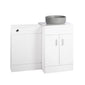 Nuie Eden 1000mm Countertop Vanity with Grey Basin & WC Set - White