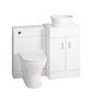 Nuie Eden 1000mm Countertop Vanity with White Basin & WC Set - White