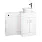 Nuie Eden 1000mm Countertop Vanity with White Basin & WC Set - White