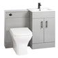 ShowerWorX Atlantic Black 800mm Quadrant Enclosure 1000mm Eden Grey Combination Bathroom Suite