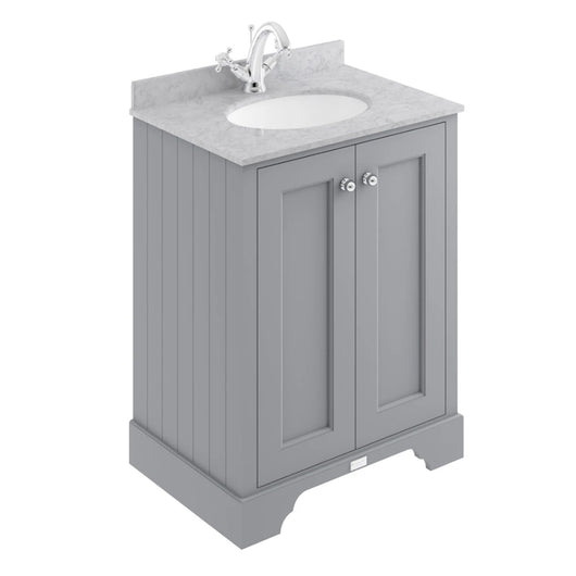  Bayswater 600mm 2-Door Basin Vanity Unit - Plummet Grey - welovecouk