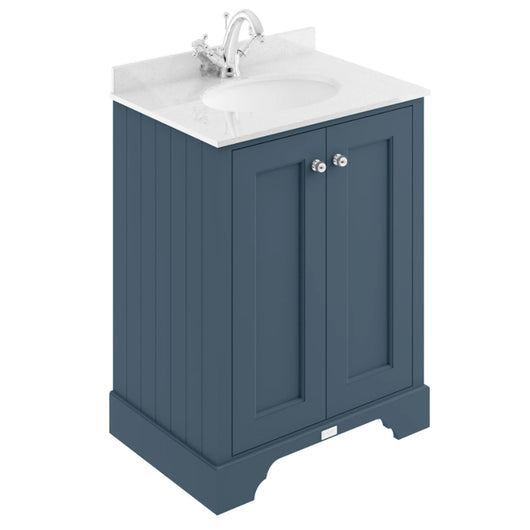  Bayswater 600mm 2-Door Basin Vanity Unit - Stiffkey Blue - welovecouk