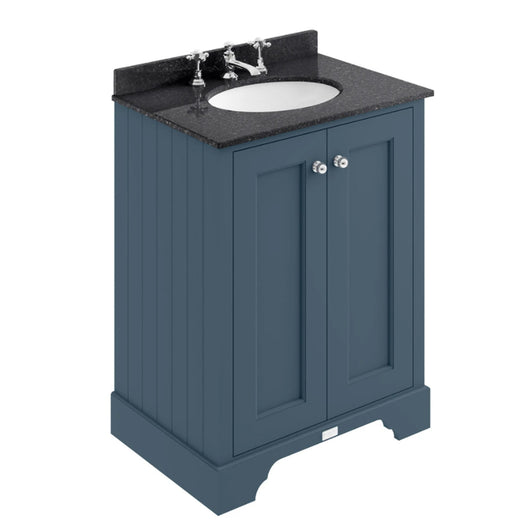 Bayswater 600mm 2-Door Basin Vanity Unit - Stiffkey Blue - welovecouk