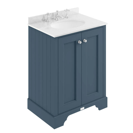  Bayswater 600mm 2-Door Basin Vanity Unit - Stiffkey Blue - welovecouk