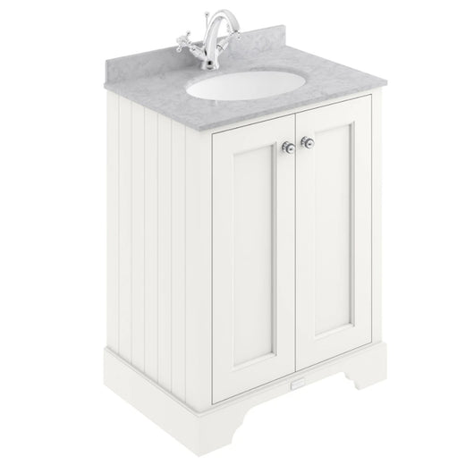  Bayswater 600mm 2-Door Basin Vanity Unit - Pointing White - welovecouk