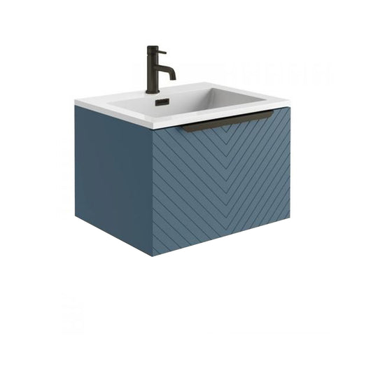  Linear 600 Wall Mounted Vanity Unit - Blue - welovecouk