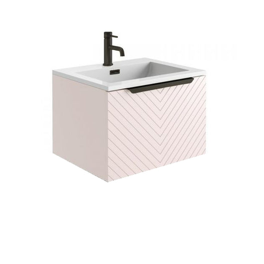  Linear 600 Wall Mounted Vanity Unit - Pink - welovecouk