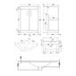 Mantello 600mm Floor Standing 2-Door Basin Vanity Unit - Anthracite Woodgrain