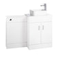 Nuie Eden 1100mm Countertop Vanity with White Basin & WC Set - White