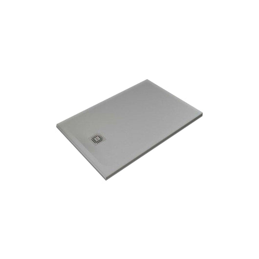 RAK Feeling Rectangular 1400 x 900mm Stone Shower Tray - Solid Grey