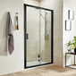 ShowerWorx Atlantic Matt Black 1200mm Sliding Shower Door - 6mm Glass