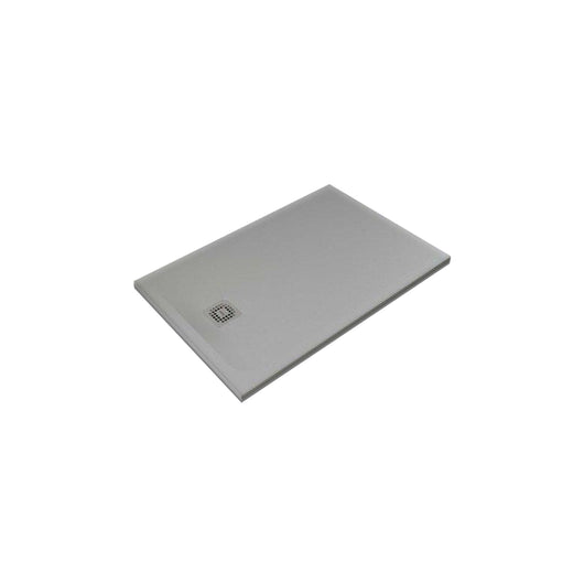  RAK Feeling Rectangular 1400 x 800mm Stone Shower Tray - Solid Grey