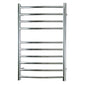 Reina Eos Curved Polished Steel Heated Towel Rail - welovecouk