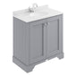 Bayswater 800mm 2-Door Floor Standing Basin Cabinet - Plummet Grey