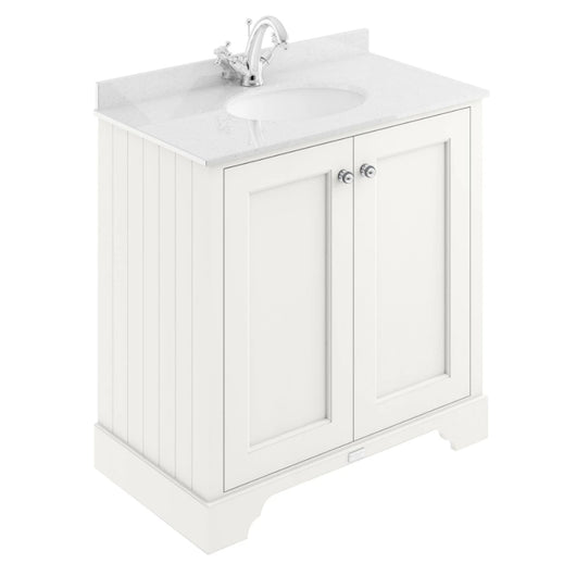  Bayswater 800mm 2-Door Floor Standing Basin Cabinet - Pointing White - welovecouk