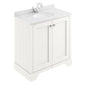 Bayswater 800mm 2-Door Floor Standing Basin Cabinet - Pointing White