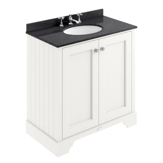  Bayswater 800mm 2-Door Floor Standing Basin Cabinet - Pointing White - welovecouk