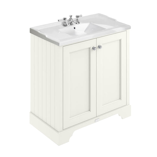  Bayswater 800 Vanity Unit with Ceramic Basin - Pointing White - welovecouk