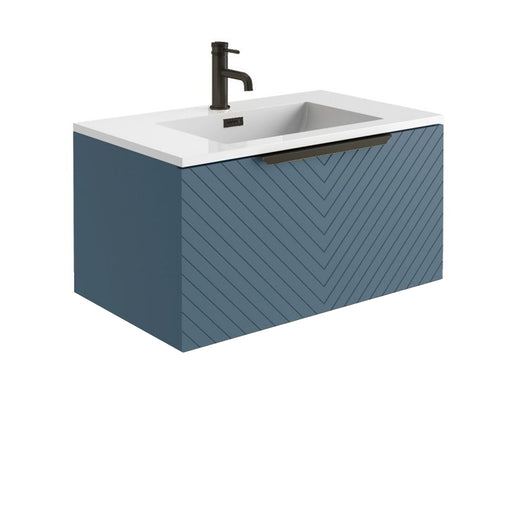  Linear 800 Wall Mounted Vanity Unit - Blue - welovecouk
