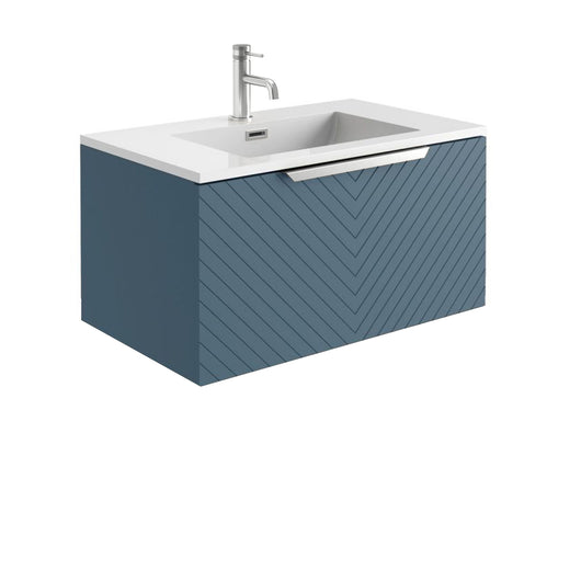  Linear 800 Wall Mounted Vanity Unit - Blue - welovecouk