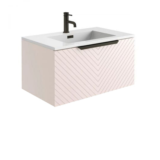  Linear 800 Wall Mounted Vanity Unit - Pink - welovecouk