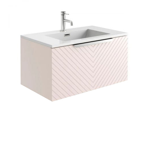  Linear 800 Wall Mounted Vanity Unit - Pink - welovecouk