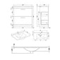 Mantello 800mm Floor Standing 2-Drawer Basin Vanity Unit - Natural Oak